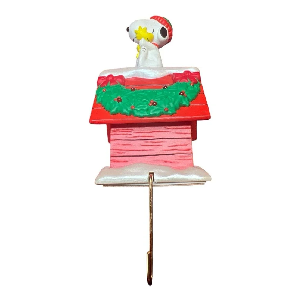 Hallmark Snoopy Stocking Hanger Light Up Peanuts Christmas Decor w/ Box